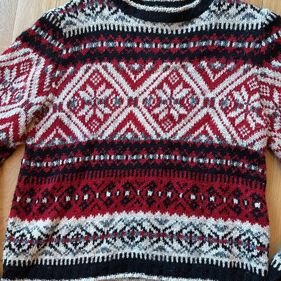 Vtg Basic Editions Sweater Fair Isle Ski Pullover Size Medium - Picture 2 of 4